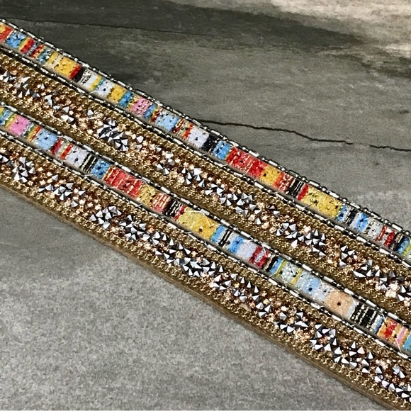 MULTICOLORED STONE CUFF - Picture 7 of 9